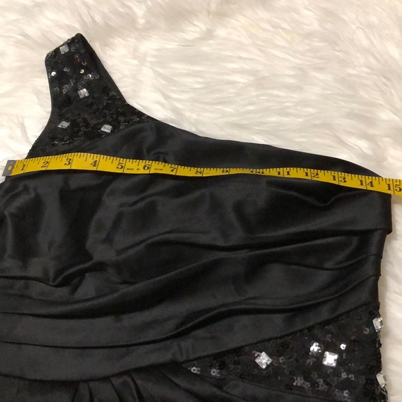 Db studio black one shoulder black dress size 2 - Picture 2 of 8